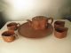 Antique Chinese Set Of Four Yixing Tea Cups And Teapot On A Plate Teapots photo 1