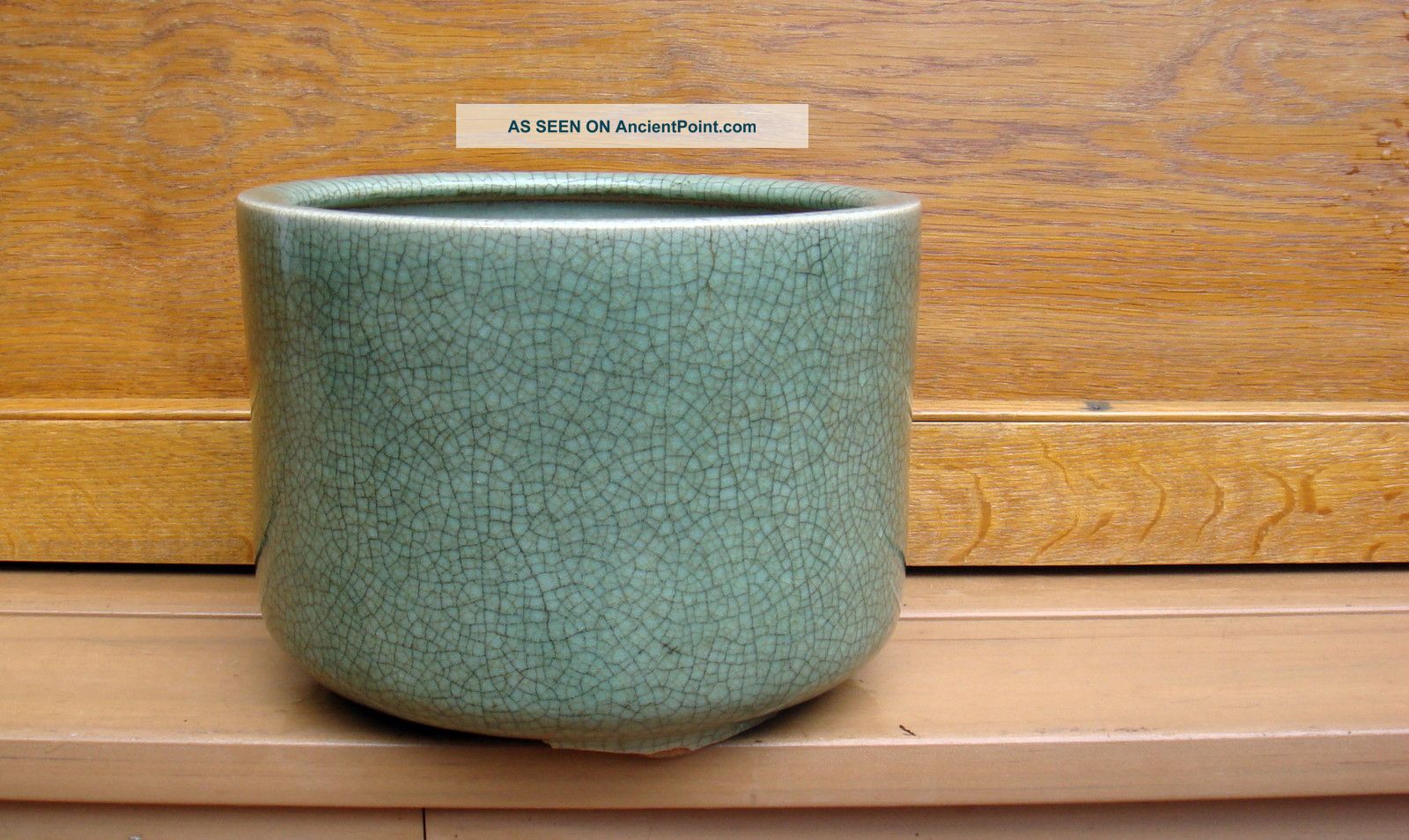 Antique Chinese Asian 17/16c Ming Dynasty Celadon Crackle Censer Bowl Vases photo