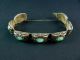 Jade Antique Chinese Gilt Silver Filigree Bracelet Bracelets photo 5