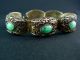 Jade Antique Chinese Gilt Silver Filigree Bracelet Bracelets photo 7