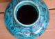 Antique Persian Kashan Ancient Pottery Turquoise Glazed Vase Middle East photo 5