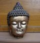 Antique Chinese Asian 19c Cast Iron Buddha Statue Bust Head Buddha photo 9