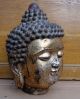 Antique Chinese Asian 19c Cast Iron Buddha Statue Bust Head Buddha photo 4