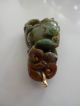 Antique Chinese Carved Jade Jadeite Pendant 10k Gold,  Qing Dynasty 19th Century Necklaces & Pendants photo 9