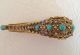 Antique Big G.  Sterling Silver Filigree Enameled Turquoise Elephant Head Brooch Other photo 4