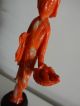A Small Chinese Antique Carved Red Coral Lady Statue Men, Women & Children photo 7
