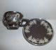 Antique Chinese Qing Dynasty Signed Pottery Tea Set For 4 Silver Dragon Overlay Other photo 7