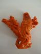 A Chinese Antique Carved Red Coral Sau Lao Longevity Statue Men, Women & Children photo 1