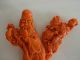 A Chinese Antique Carved Red Coral Sau Lao Longevity Statue Men, Women & Children photo 2