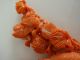 A Chinese Antique Carved Red Coral Sau Lao Longevity Statue Men, Women & Children photo 7