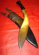 Large Old Nepalese / Indian Kukri Dagger Gurkha Knife Sword Tulwar Bow Katar Axe India photo 1