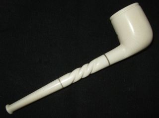 Quality - Rare Estate Pipe Unsmoked Twisted Stem Chinese Oriental photo
