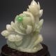 100% Natural Jadeite A Jade Hand - Carved Statues - - Lotus Flower Nr/pc2325 Other photo 1