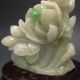 100% Natural Jadeite A Jade Hand - Carved Statues - - Lotus Flower Nr/pc2325 Other photo 3