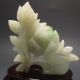 100% Natural Jadeite A Jade Hand - Carved Statues - - Lotus Flower Nr/pc2325 Other photo 5