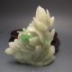 100% Natural Jadeite A Jade Hand - Carved Statues - - Lotus Flower Nr/pc2325 Other photo 6
