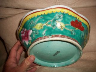 Vintage Chinese Circa 1900 ' S Familierose Export Bowl Nr photo