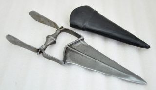 1800s Antique Hand Forged Fine Wootz Steel Tiger Knife Katar Dagger photo