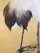 207 Double Cranes & Pine Tree Japanese Antique Hanging Scroll W/box Paintings & Scrolls photo 7
