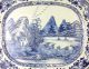 A Huge/fine Chinese 18c Blue&white Landscape Platter - Qianlong Plates photo 1