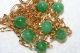 Antique Chinese Carved Rich Apple Green Jadeite Jade Pendant Beaded Necklace Necklaces & Pendants photo 3