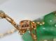 Antique Chinese Carved Rich Apple Green Jadeite Jade Pendant Beaded Necklace Necklaces & Pendants photo 4