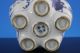 Marked Pair Of Chinese Tulip Vases W.  Foo Dogs,  19th C.  Blue White Vases photo 5