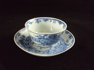 A Chinese Porcelain Cup And Saucer,  Kangxi Period photo