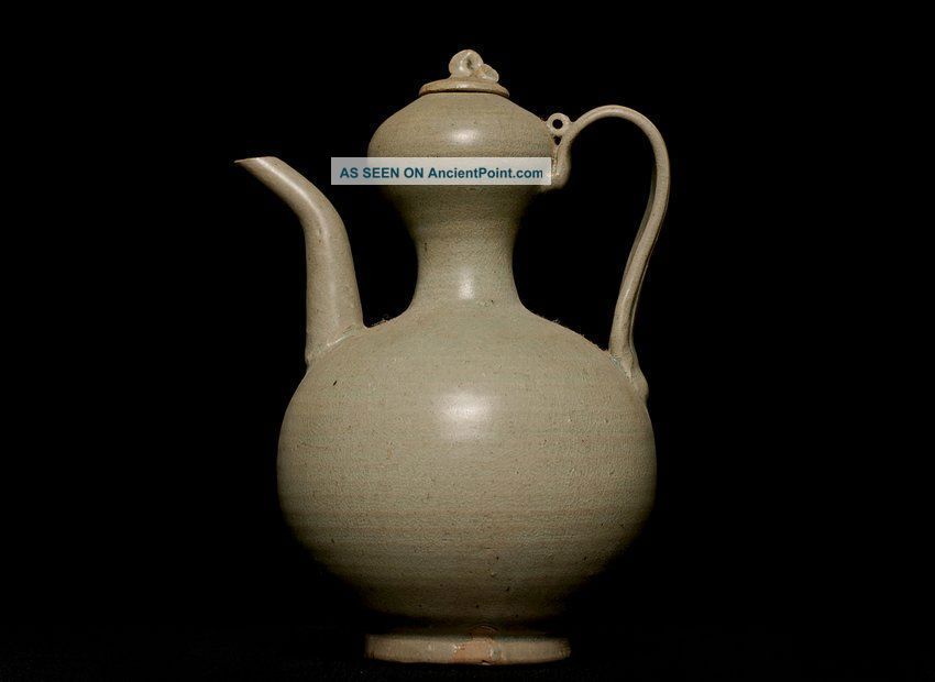 Chinese Antique Song Porcelain Ge Kiln Crackles Glaze Teapot Wine Pot 406te Porcelain photo