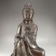 Chinese Bronze Statue - Kwan - Yin W Qing Dynasty Kang Xi Mark Nr Kwan-yin photo 2