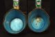 Pair Of Antique Chinese Enamel On Metal Miniature Irons Ornaments photo 5