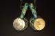 Pair Of Antique Chinese Enamel On Metal Miniature Irons Ornaments photo 6