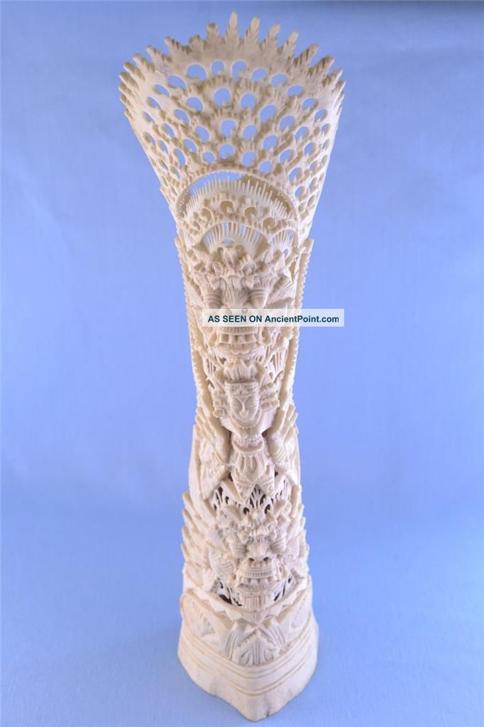 Antique South - East Asian Carved Bone Ornament C1900 Other photo