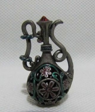Free Transport - Collection Old China - Metal Small Pot Crafts Jewelry photo