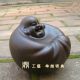 Chinese Heitan Wood Carved Ebony Happy Buddha Statue Sculpture Amulet Netsuke Buddha photo 4