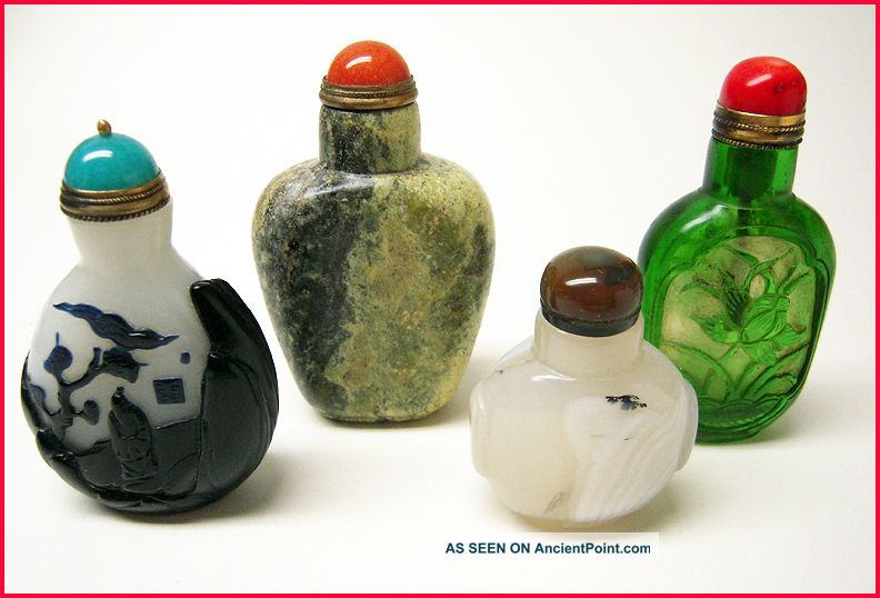 4 Chinese Snuff Bottles - Estate Collection - 3 Snuff Bottles photo