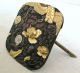 Antique Meiji Japanese Copper Menuki ? W/ Silver & Gold Birds & Flowers (2.  2 