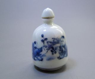 18 - 19th C.  Chinese Blue And White Porcelain China Doll Snuff Bottle 024 photo