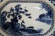 Rare Chinese Blue & White Platter With Deer Crane And Ox 18th C.  Qianlong Period Plates photo 4