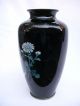 Vintage Japanese Cloisonne Silver Wire Enamel Quail Vase Vases photo 4