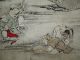 Set Of (5) Amazing & Rare 18th/19th C.  Edo Period Antique Japanese Painting Paintings & Scrolls photo 4