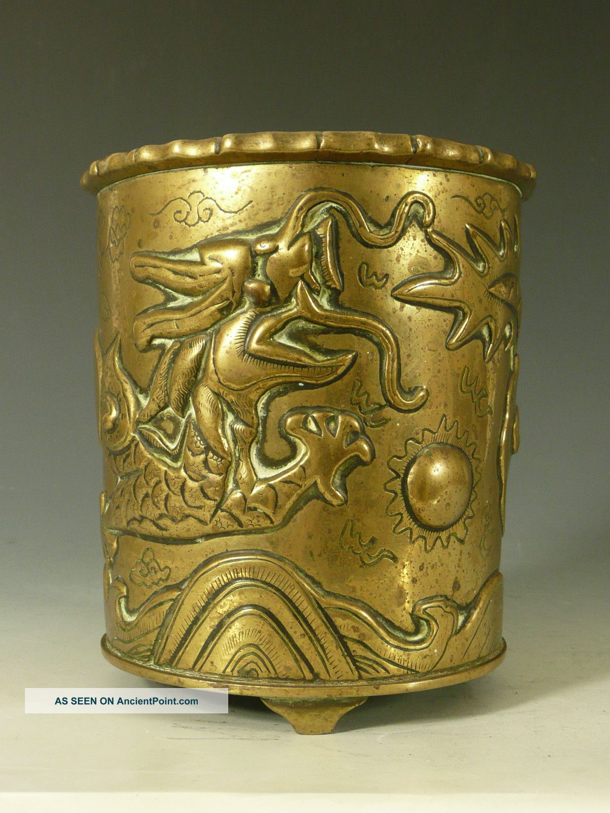 Chinese Bronze Brushpot Censer 19thc Other photo