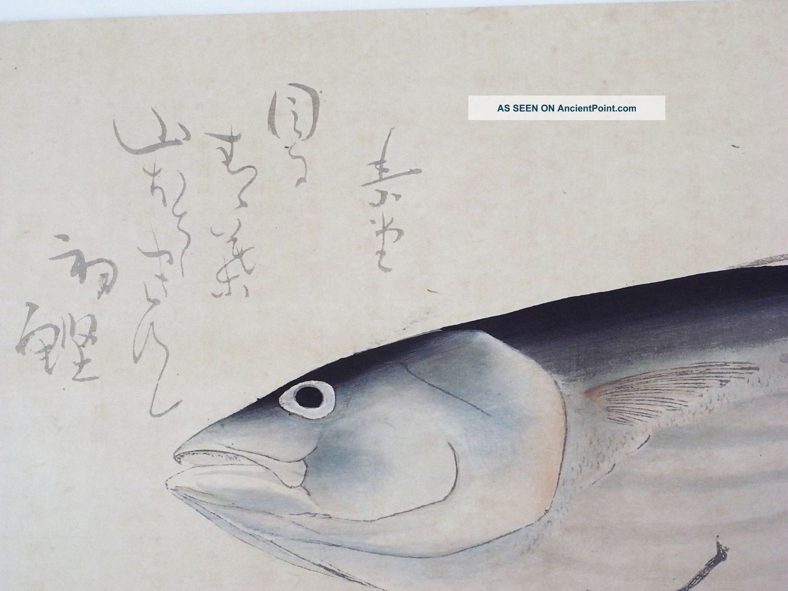 Fish,  Tuna Japanese Woodblockprint Orig Kuchi - Early Keishu ' S Print Prints photo