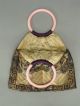 Antique Qing Dynasty Gold Embroidered Silk Badge Hand Bag Robes & Textiles photo 2