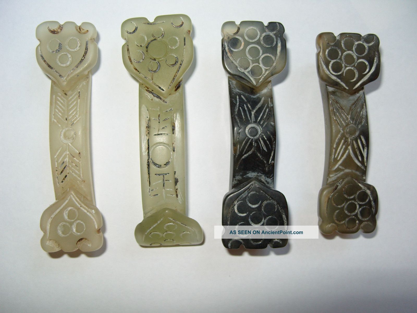 Four Chinese Carved Hard Stone Items Jade/ Hardstone photo