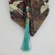 2 Antique 19th C Chinese Gold Silk Couched Rank Badge Bag Duck Or Crane Moon Robes & Textiles photo 9