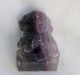 Antique Chinese Unusual Amethyst Stone Carved Foo Dog Foo Dogs photo 1