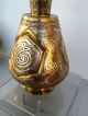 Pair 2 Islamic Persian Vases Silver Brass Copper Cairoware Mamluk Arabic Script Middle East photo 5
