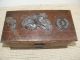 19thc Oak Tea Caddie Box With Carved Bust Of Nelson Boxes photo 5