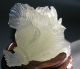 470g Ancient China Hetian Jade Hand - Carved White Jade Big Statue Cabbage 4.  9inch Other photo 9